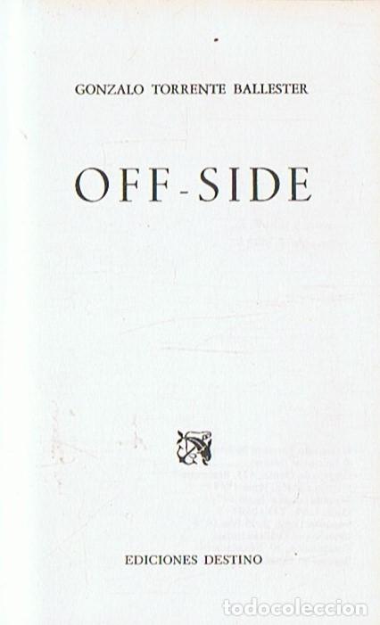 Libros: OFF &acirc;�� SIDE. - Torrente Ballester. Gonzalo, - Foto 1