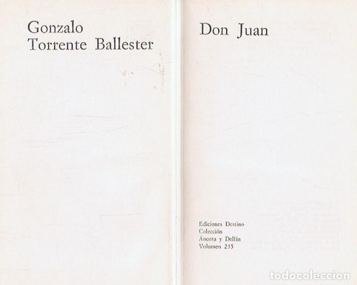 Libros: DON JUAN. - Torrente Ballester. Gonzalo, - Foto 1