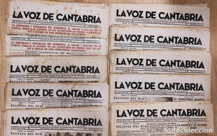 books: Peri&oacute;dico. LA VOZ DE CANTABRIA. Lote de 10 n&uacute;meros. -