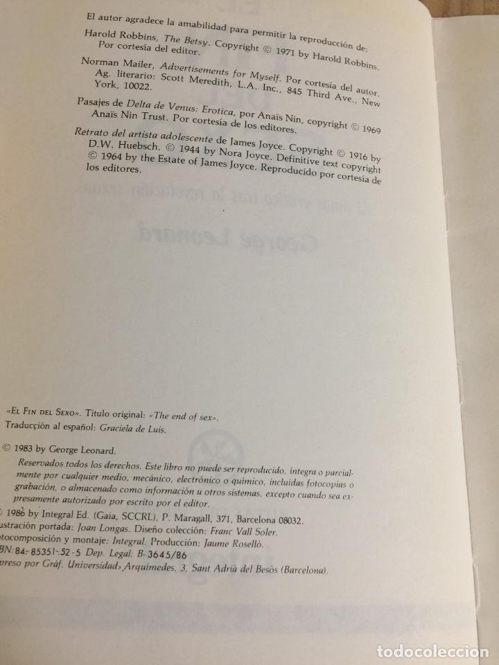 Libros: El fin del sexo - George Leonard - Foto 2