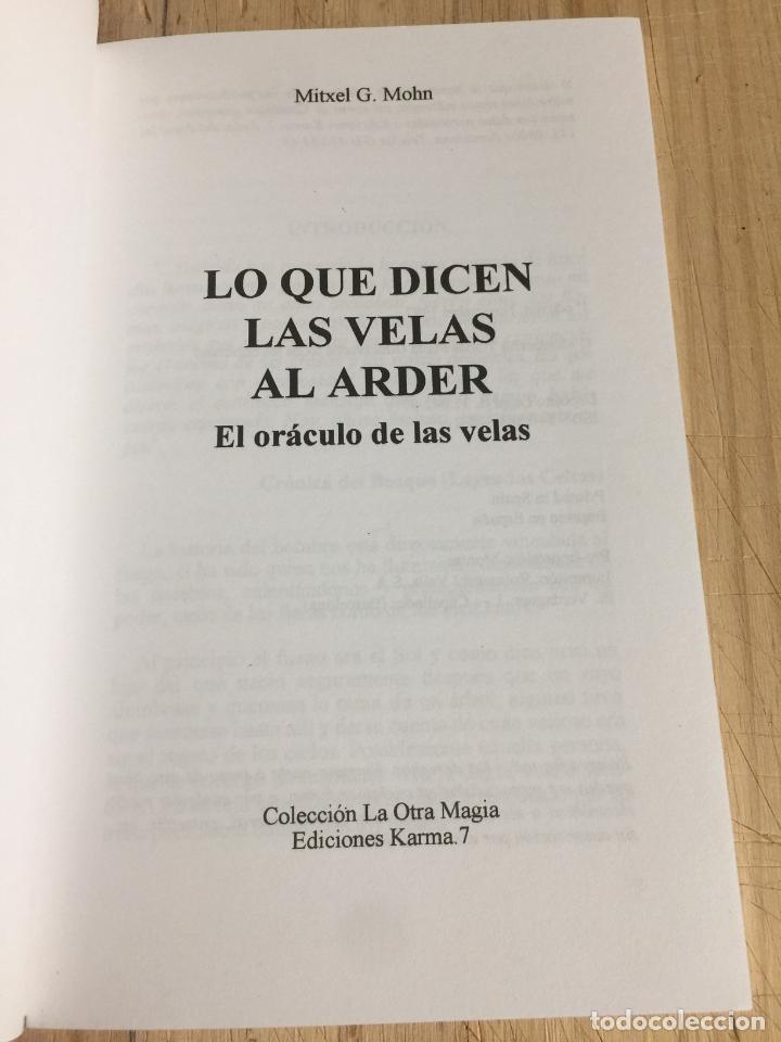 Libros: Lo que dicen las velas al arder - Mitxell G. Mohn - Foto 3