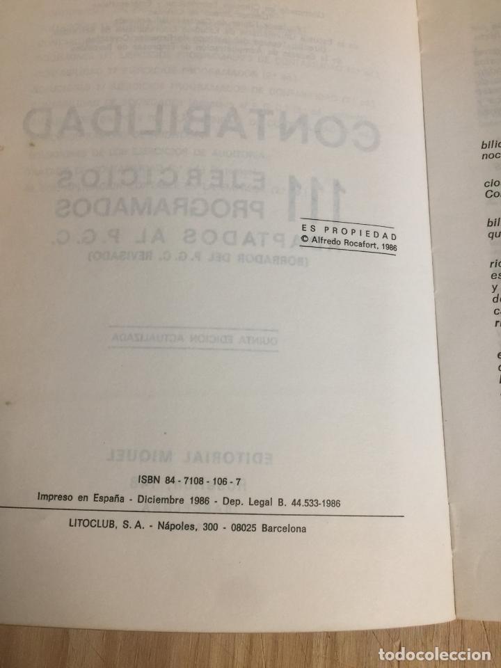 Libros: Contabilidad 111 ejercicios programados adaptados al P.G.C. - Alfredo Rocafort - Foto 2