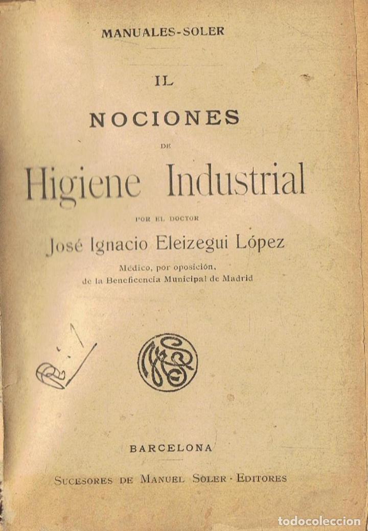 Libros: Eleizegui L&Atilde;&sup3;pez. Jos&Atilde;&copy; Ignacio - NOCIONES DE HIGIENE INDUSTRIAL - Foto 1