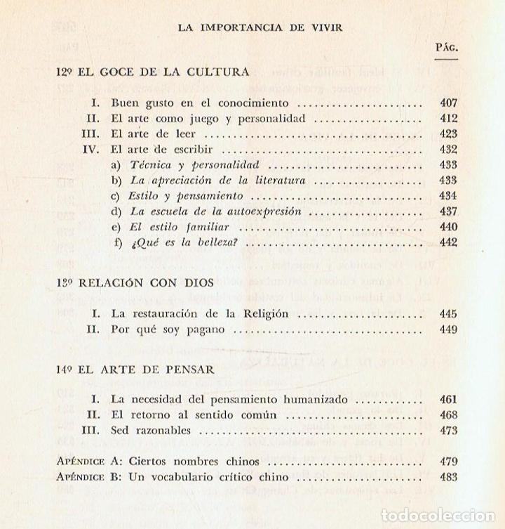 Libros: Yutang. Lin - LA IMPORTANCIA DE VIVIR - Foto 2
