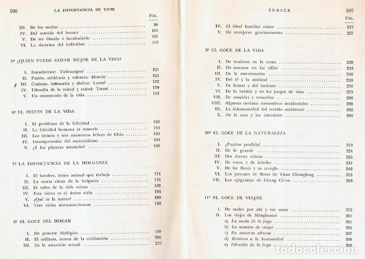 Libros: Yutang. Lin - LA IMPORTANCIA DE VIVIR - Foto 4