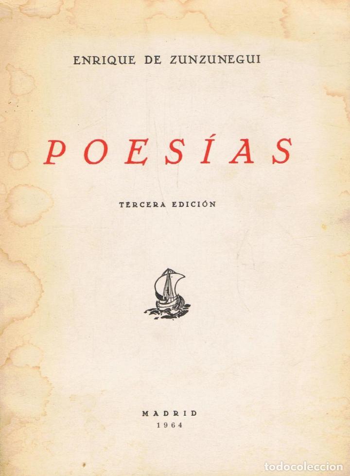 Libros: Zunzunegui. Enrique de, - POES&Atilde;�AS - Foto 1