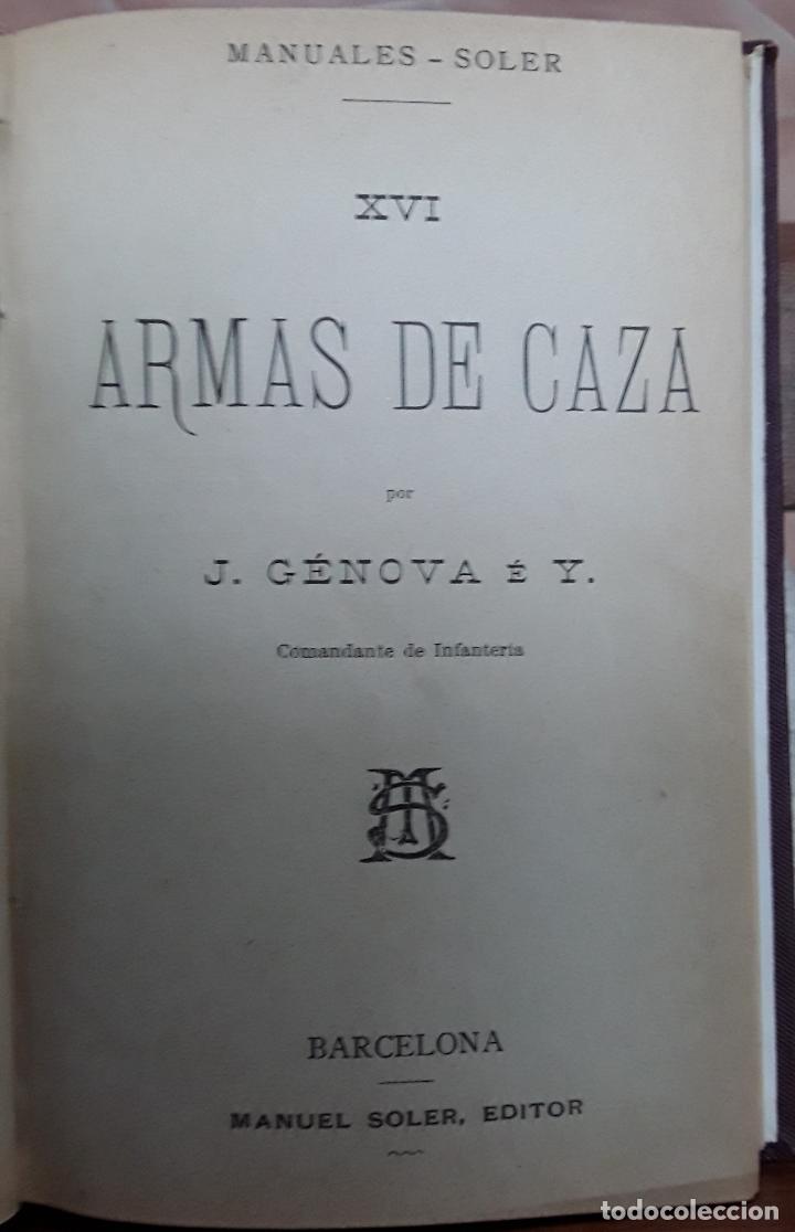 Libros: Armas de caza - J. G&eacute;nova &eacute; Y (Comandante de Infanter&iacute;a) - Foto 1