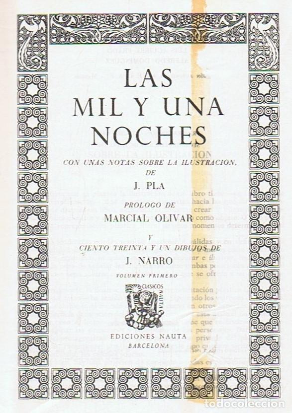 Libros: LAS MIL Y UNA NOCHES. 2 Tomos. - An&Atilde;&sup3;nimo. - Foto 1