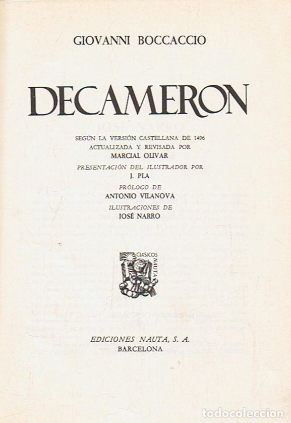 Libros: DECAMERON. - Boccaccio. Giovanni, - Foto 1