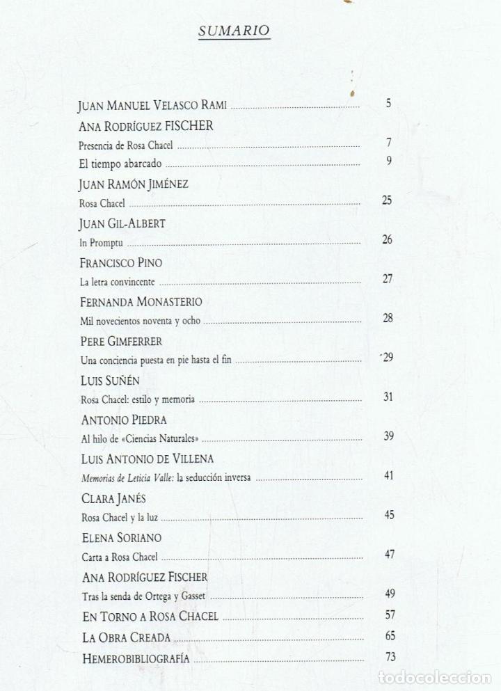 Libros: AA.VV - ROSA CHACEL. Premio Nacional de las Letras Espa&Atilde;&plusmn;olas.(1987). - Foto 2