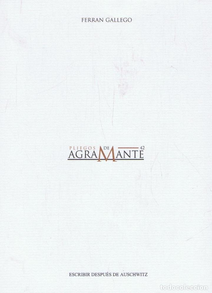 Libros: Gallego. Ferran - ESCRIBIR DESPUES DE AUSCHWITZ. - Foto 1