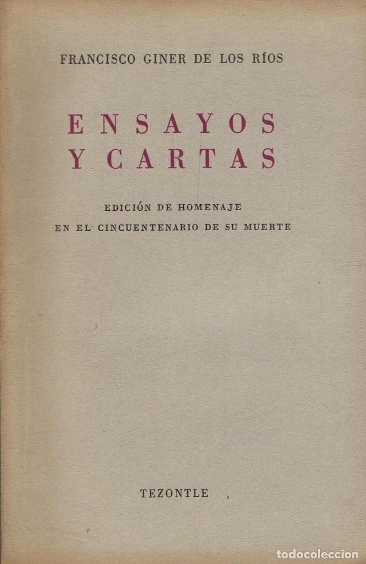 Libros: Giner de los R&Atilde;&shy;os. Francisco - ENSAYOS Y CARTAS - Foto 1