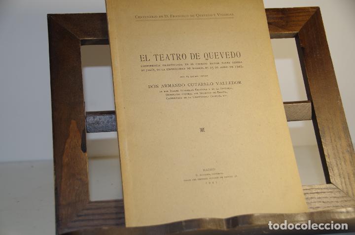 Libros: EL TEATRO DE QUEVEDO ARMANDO COTARELO VALLEDOR - Foto 1