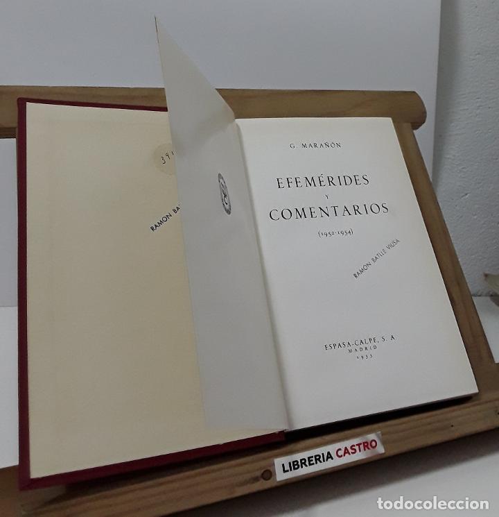 Libros: Efem&eacute;rides y comentarios 1952-1954 - Gregorio Mara&ntilde;&oacute;n - Foto 1