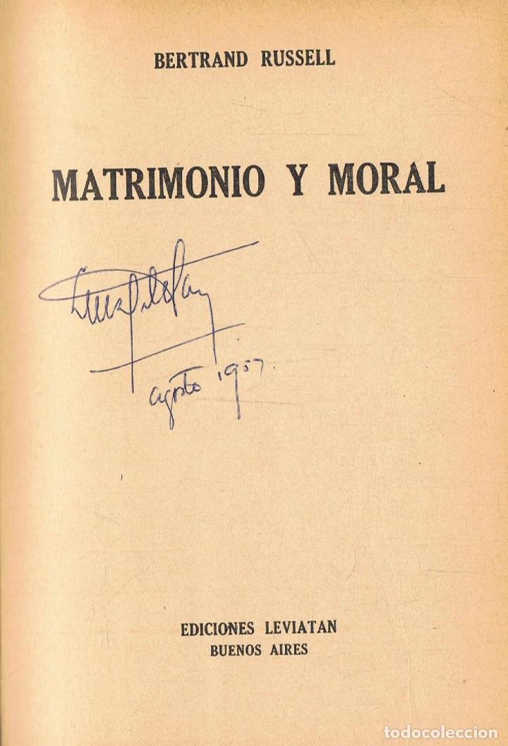 Libros: Russell. Bertrand - MATRIMONIO Y MORAL - Foto 1
