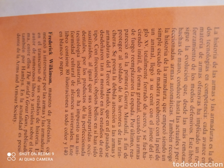 Libros: ARMAS Y ARMADURAS - FREDERICK WILKINSON - Foto 3