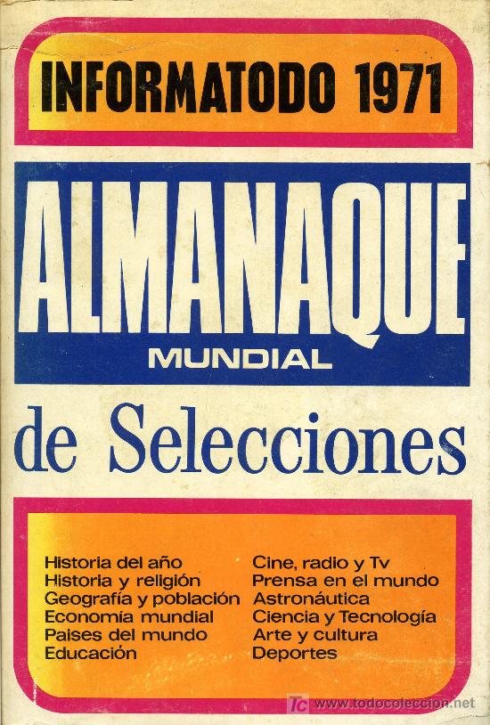 Libros: ALMANAQUE MUNDIAL DE SELECCIONES (INFORMATODO 1971) - Foto 1