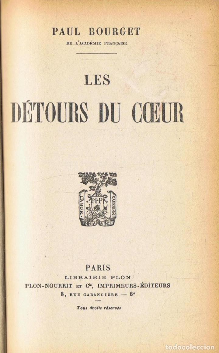Libros: Bourget. Paul - LES D&Atilde;�TOURS DU COEUR - Foto 1