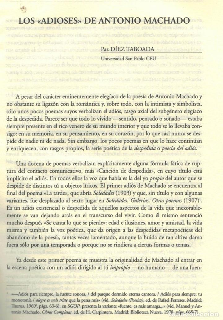 Libros: D&Atilde;&shy;ez Taboada, Paz. - LOS ADIOSES DE ANTONIO MACHADO. - Foto 1