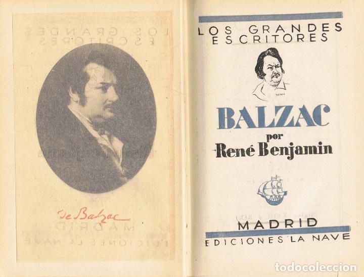 Libros: Benjam&Atilde;&shy;n. Rene - BALZAC. (1799-1850) - Foto 1