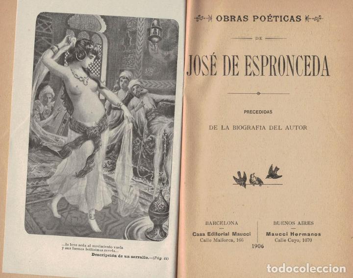 Libri di seconda mano: Espronceda, Jos&Atilde;&copy; de. - OBRAS PO&Atilde;�TICAS. Precedidas de la biograf&Atilde;&shy;a del autor.