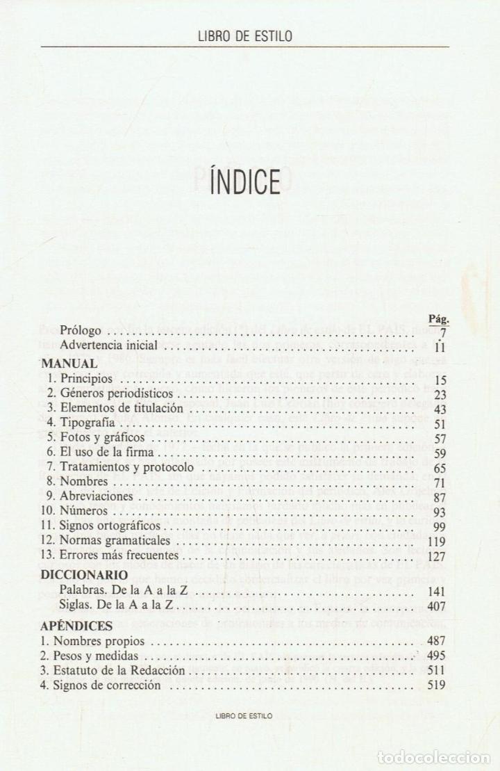 Libros: Editorial. - EL PAIS. LIBRO DE ESTILO. DICCIONARIO - Foto 2