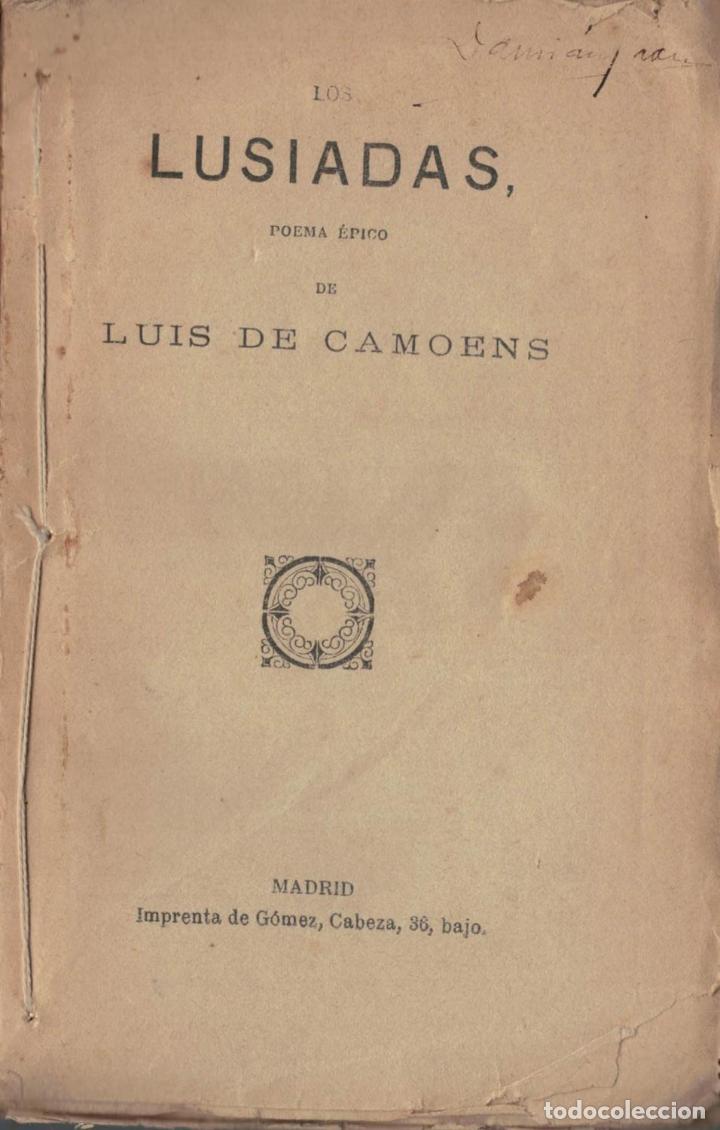 Libros: Camoens, Luis de - LOS LUSIADAS. Poema &Atilde;&copy;pico. - Foto 1