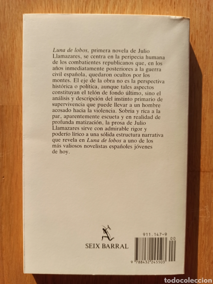 Libros: Julio Llamazares, Luna de lobos. - Foto 2