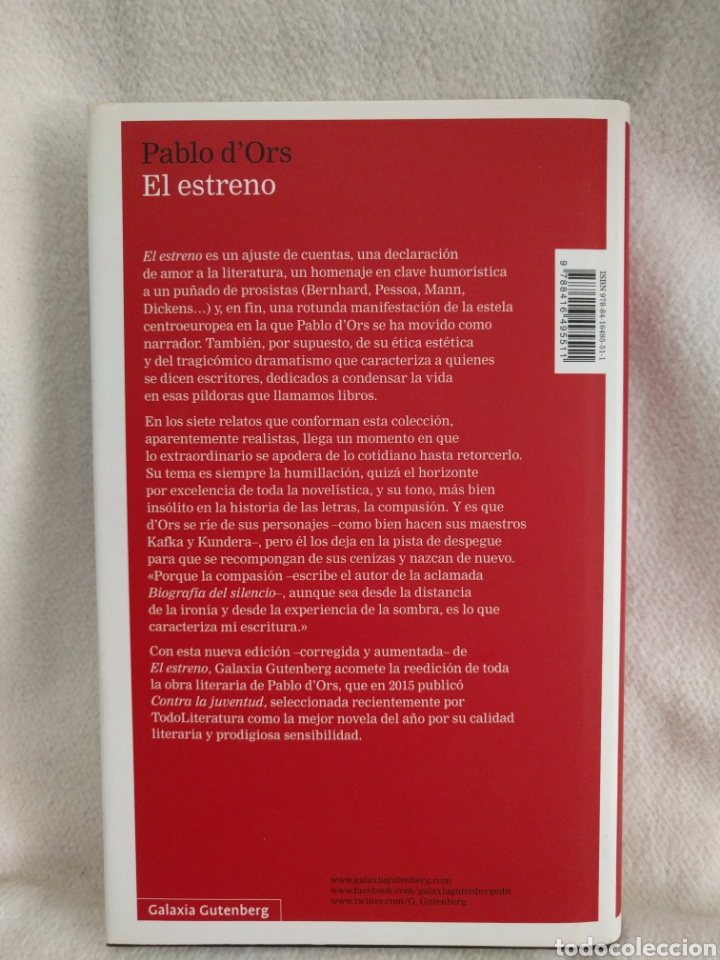 Libros: Pablo dOrs. El estreno. Galaxia gutenberg. - Foto 2