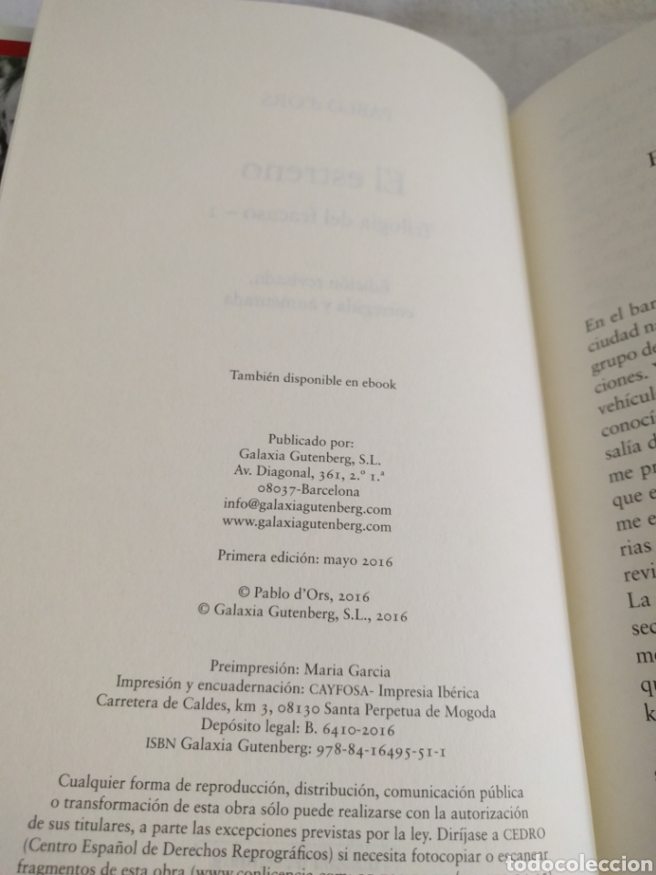 Libros: Pablo dOrs. El estreno. Galaxia gutenberg. - Foto 3