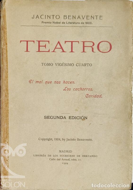 Libros: Teatro - Tomo XXIV - Jacinto Benavente - Foto 1