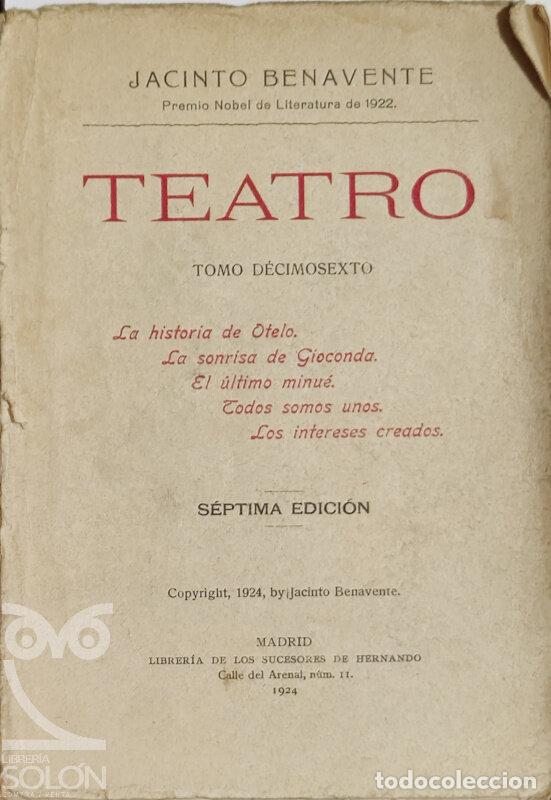 Libros: Teatro - Tomo XVI - Jacinto Benavente - Foto 1