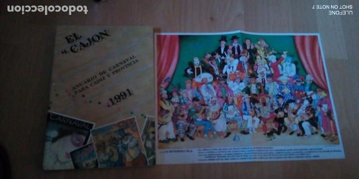 Libros: ANUARIO DE CARNAVAL PARA C&Aacute;DIZ Y PROVINCIA EL CAJ&Oacute;N, DE 1991 MAS POSTER LOS QUE PISARON EL FALLA