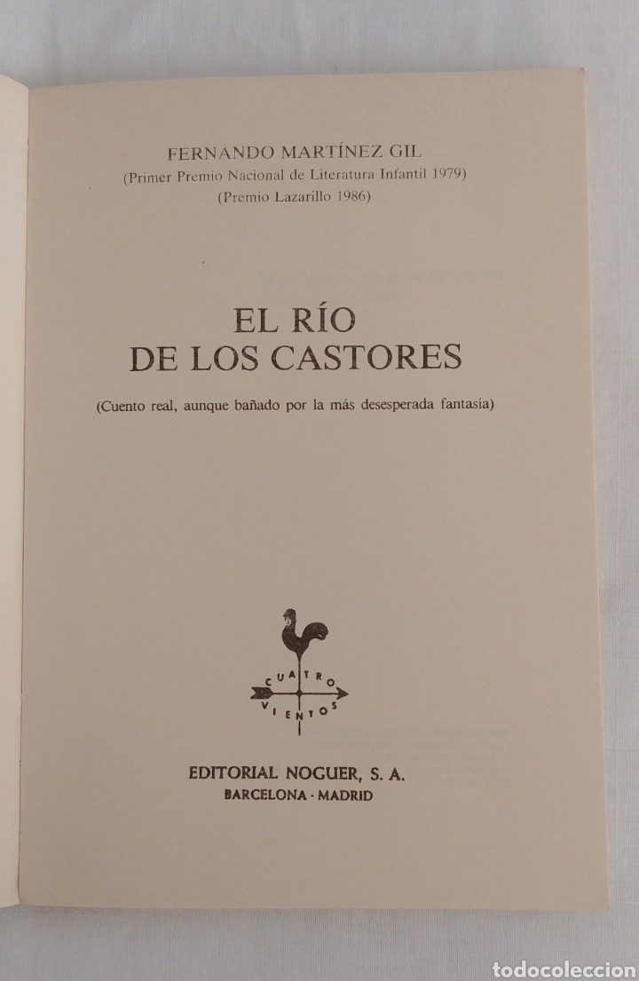 Libros: EL R&Iacute;O DE LOS CASTORES. FERNANDO MART&Iacute;NEZ GIL. - Foto 3