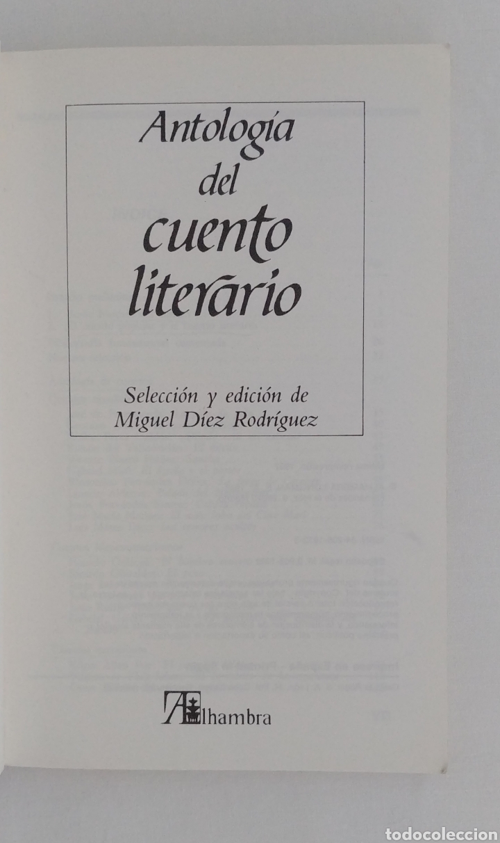 Libros: ANTOLOG&Iacute;A DEL CUENTO LITERARIO. - Foto 4