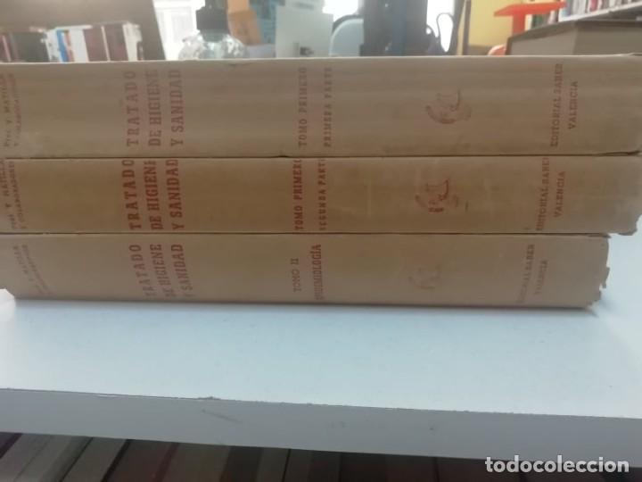 B&uuml;cher: Tratado de higiene y sanidad. Completo (2 tomos en 3 vol&uacute;menes). VVAA Ed Saber 1952.