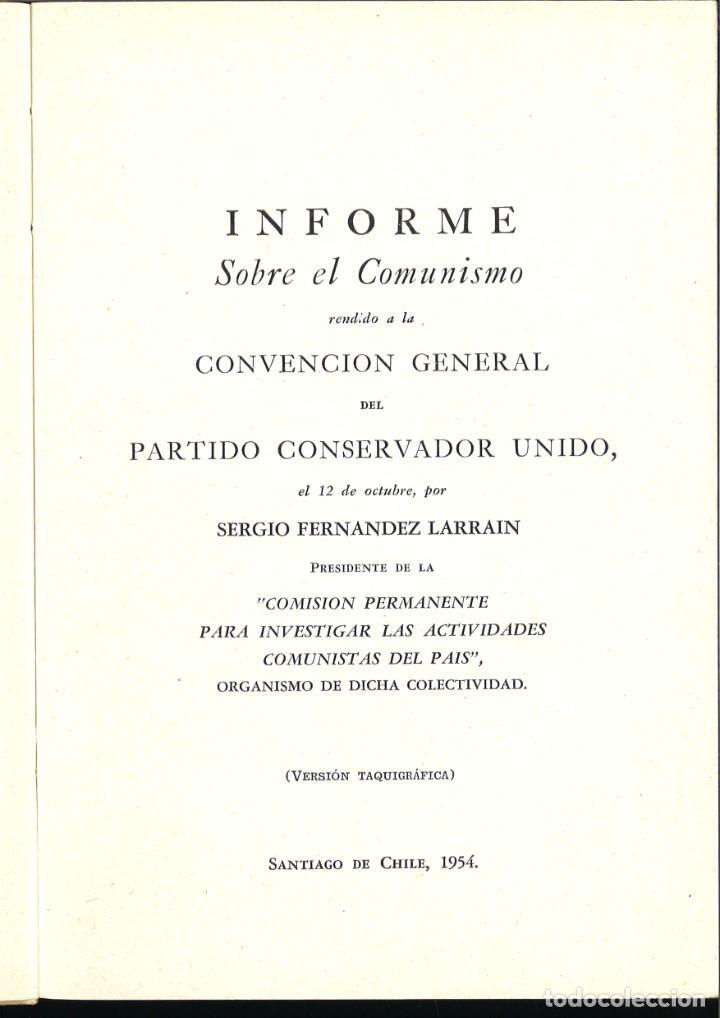 Libros: INFORME SOBRE EL COMUNISMO. Sergio Fern&aacute;ndez Larrain - Foto 3