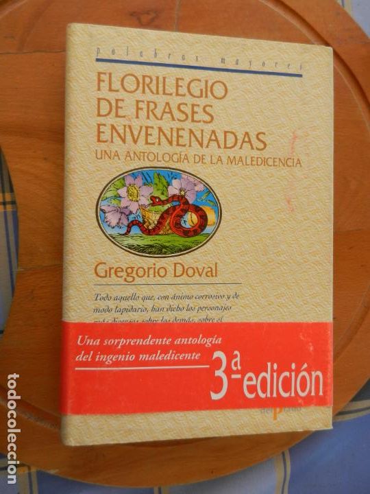 Libros: FLORILEGIO DE FRASES ENVENENADAS - GREGORIO DOVAL - EDICIONES PRADO 1996. - Foto 1