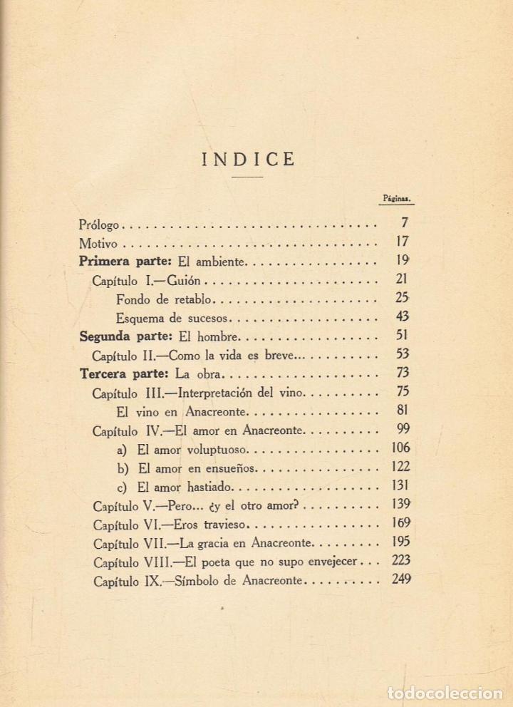 Libros: Castellanos. Daniel - LUZ DE OTROS SOLES. ANACREONTE - Foto 2