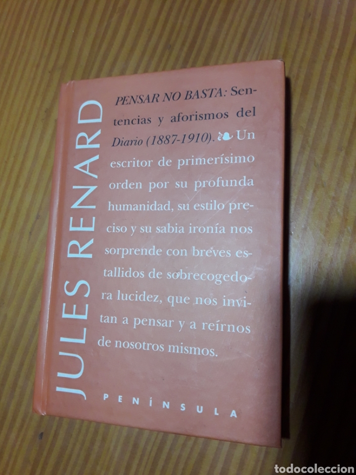 Libros: Jules Renard Pensar no basta - Peninsula - Foto 1