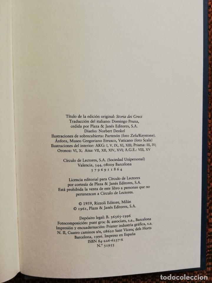 Libros: HISTORIA DE LOS GRIEGOS. C&Iacute;RCULO DE LECTORES. - Foto 22