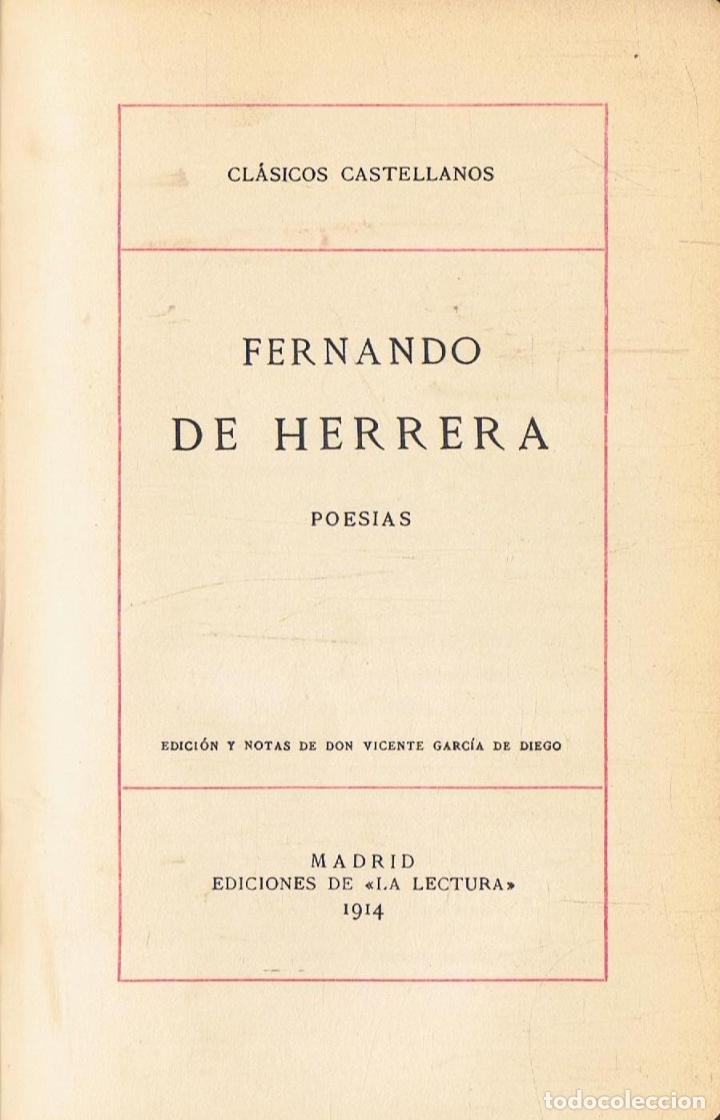 Libros: Herrera. Fernando de - POES&Atilde;�AS. - Foto 1