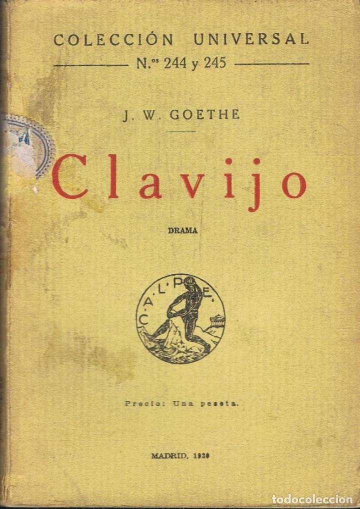 Libros: Goethe. J. W - CLAVIJO. Drama - Foto 1