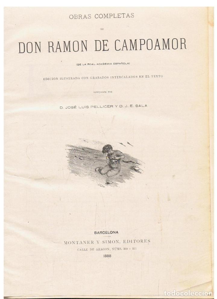 Libros: Campoamor. Ram&Atilde;&sup3;n de - OBRAS COMPLETAS - Foto 1