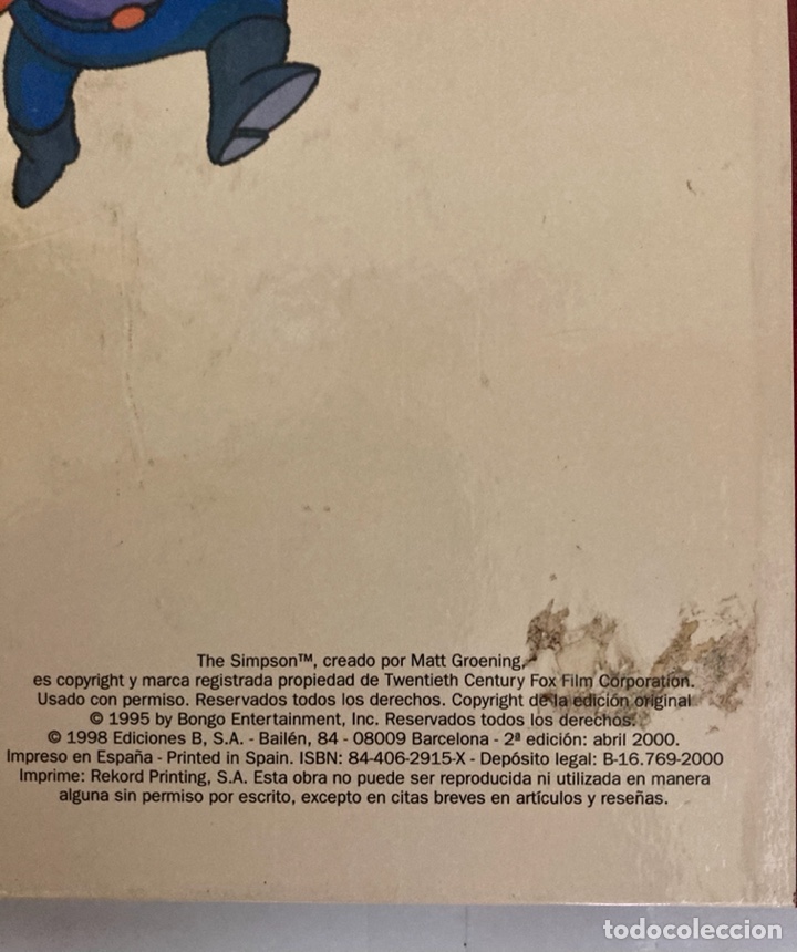 Libros: Libro de los S&Uacute;PER SIMPSON , tapa dura, a&ntilde;o 1995. Como nuevo - Foto 5