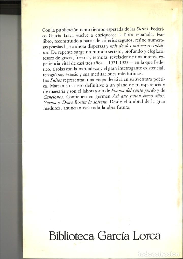 Libros: SUITES. Federico Garc&iacute;a Lorca - Foto 2