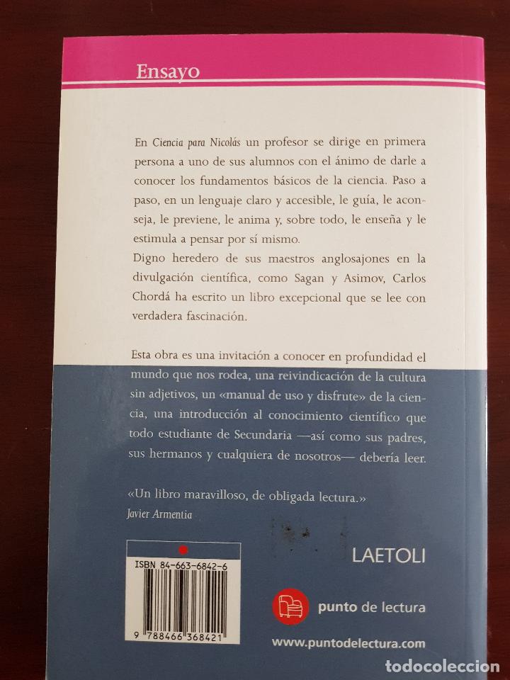 Libros: Ciencia para Nicol&aacute;s - Carlos Chord&aacute; - Foto 2