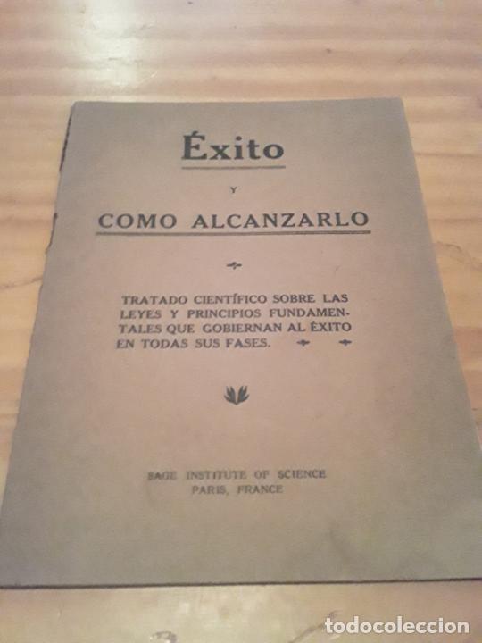 books: EXITO Y COMO ALCANZARLO.SAGE INSTITUTE DE SCIENCE.16 PAGINAS.