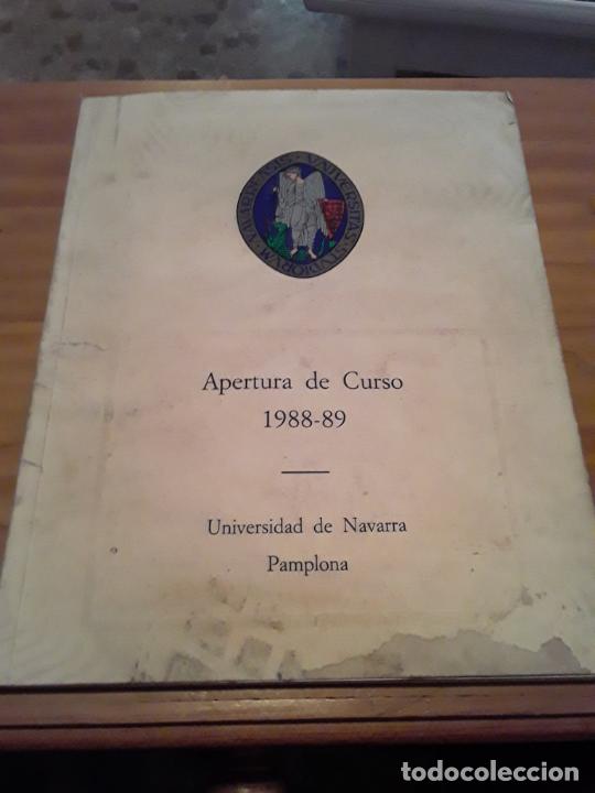 Livres: APERTURA DEL CURSO. 1988-89.UNIVERSIDAD DE NAVARRA.PAMPLONA.1988.97 PAGINAS.