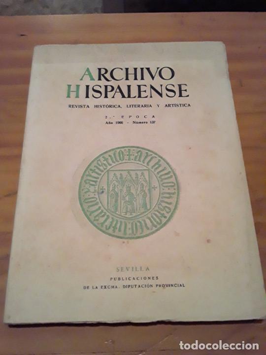 books: ARCHIVO HISPALENSE.SEGUNDA EPOCA.1966.T XLIV.NUM.137.